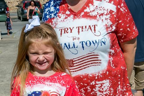 STATE AUDITOR CINDY BYRD WAS HOME IN HER HOMETOWN OF COALGATE THIS INDEPENDENCE DAY