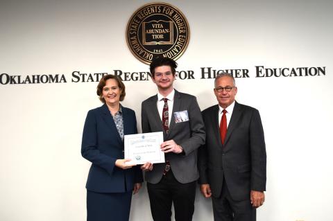 Coalgate Student Named Hans Brisch Scholar One of Only Three in State